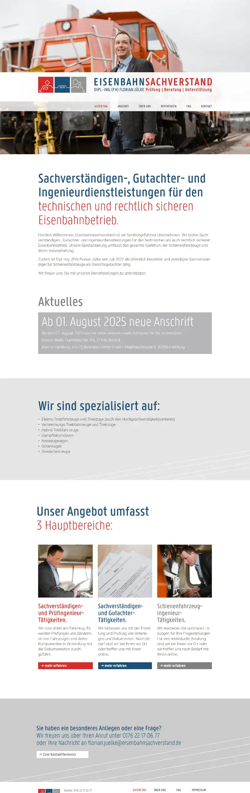 website eisenbahnsachverstand desktop