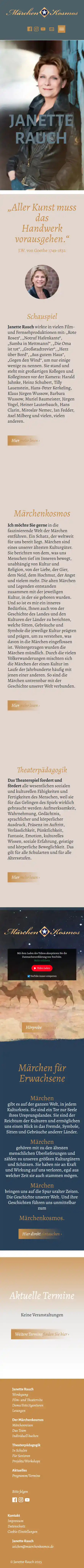 website maerchenkosmos desktop