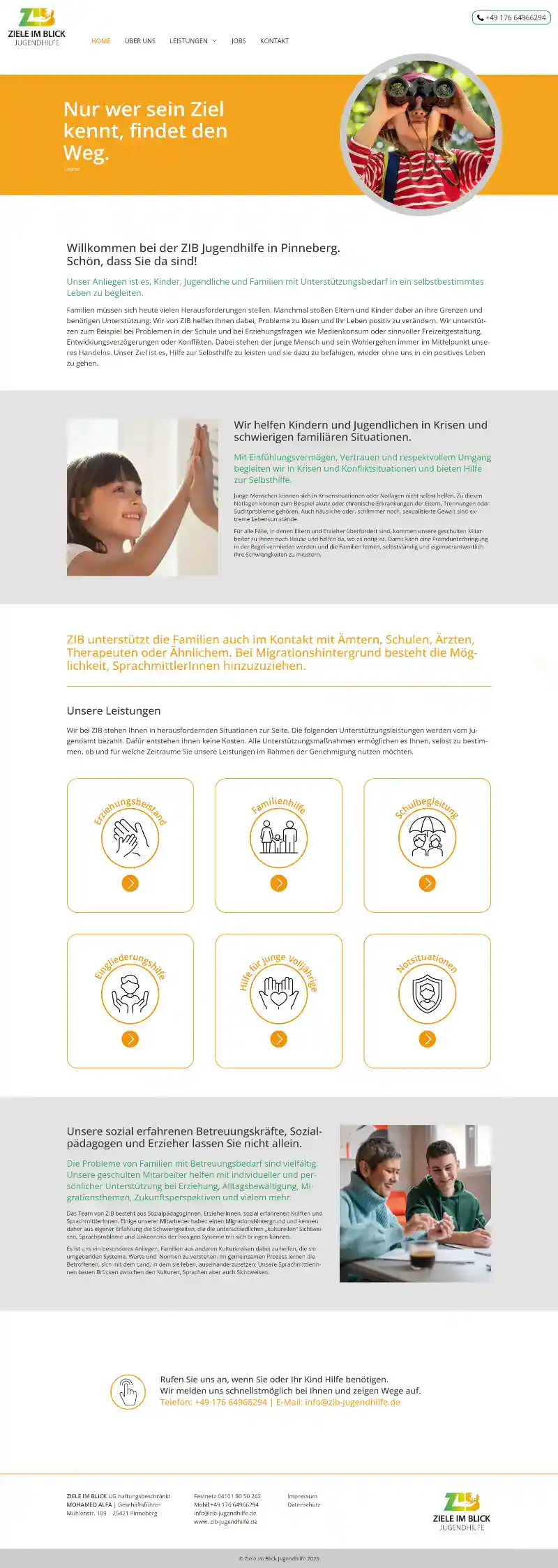 website zib jugendhilfe desktop