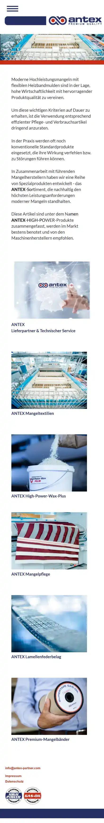 website antex partner desktop