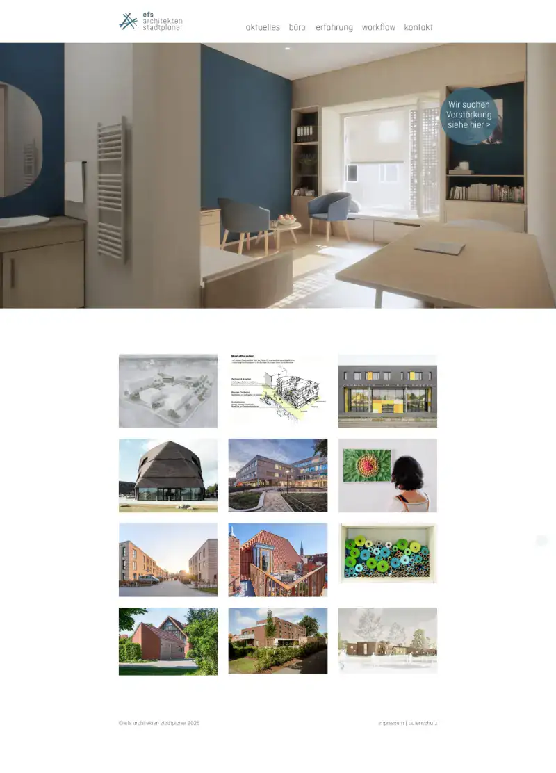 website efs architekten.de desktop