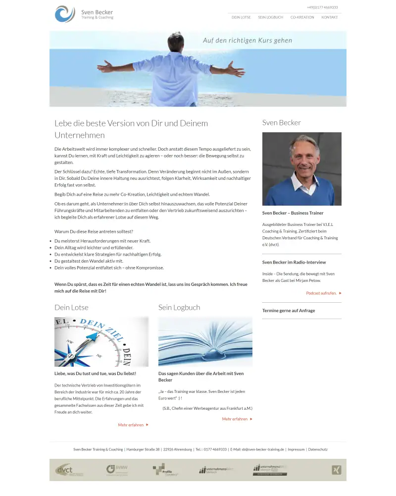 website sven becker training desktop